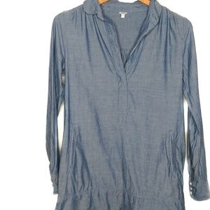 J. Crew Chambray Tunic Top XS